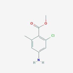 molecular formula C9H10ClNO2 B13985772 Methyl 4-amino-2-chloro-6-methylbenzoate CAS No. 116621-20-6