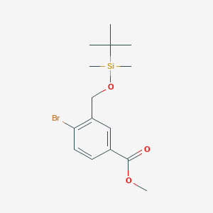 molecular formula C15H23BrO3Si B13985773 Methyl 4-bromo-3-(((tert-butyldimethylsilyl)oxy)methyl)benzoate 