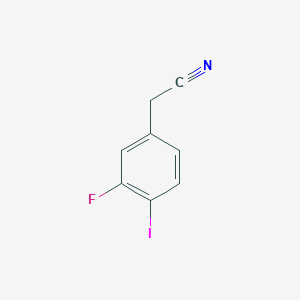 molecular formula C8H5FIN B1398578 2-(3-Fluoro-4-iodophenyl)acetonitrile CAS No. 92676-16-9