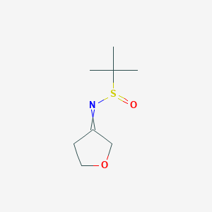 molecular formula C8H15NO2S B13985794 N-(Dihydrofuran-3(2H)-ylidene)-2-methylpropane-2-sulfinamide 