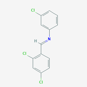 molecular formula C13H8Cl3N B13985796 (E)-N-(3-Chlorophenyl)-1-(2,4-dichlorophenyl)methanimine CAS No. 6941-94-2