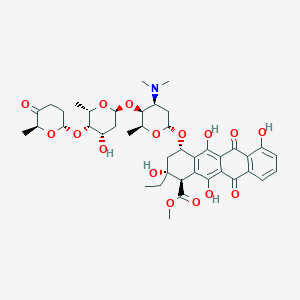 molecular formula C42H53NO16 B139858 Epelmycin E CAS No. 138636-10-9