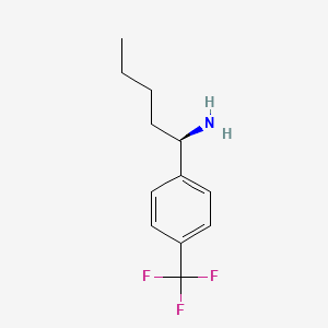 molecular formula C12H16F3N B13985819 (R)-1-[4-(trifluoromethyl)phenyl]pentylamine 