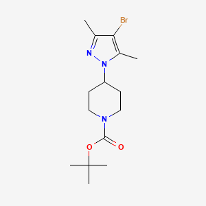 molecular formula C15H24BrN3O2 B13985820 Tert-butyl 4-(4-bromo-3,5-dimethyl-1H-pyrazol-1-YL)piperidine-1-carboxylate 