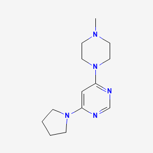 molecular formula C13H21N5 B13985829 4-(4-Methylpiperazin-1-yl)-6-(pyrrolidin-1-yl)pyrimidine 