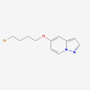 molecular formula C11H13BrN2O B13985843 5-(4-Bromobutoxy)pyrazolo[1,5-a]pyridine 