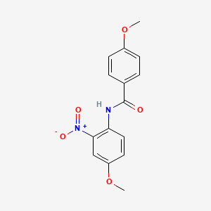 molecular formula C15H14N2O5 B13985844 4-methoxy-N-(4-methoxy-2-nitrophenyl)benzamide 
