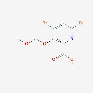 molecular formula C9H9Br2NO4 B1398585 4,6-二溴-3-(甲氧甲氧基)吡啶甲酸甲酯 CAS No. 1799434-69-7