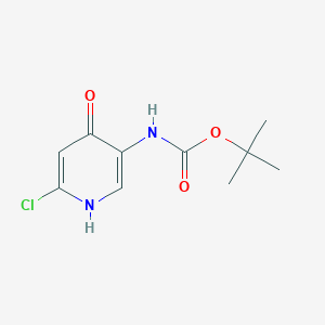 molecular formula C10H13ClN2O3 B1398587 叔丁基 (6-氯-4-羟基吡啶-3-基)氨基甲酸酯 CAS No. 1269291-05-5