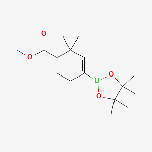 molecular formula C16H27BO4 B13985890 methyl 2,2-dimethyl-4-(4,4,5,5-tetramethyl-1,3,2-dioxaborolan-2-yl)cyclohex-3-ene-1-carboxylate 