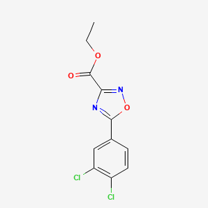 molecular formula C11H8Cl2N2O3 B1398590 Ethyl 5-(3,4-dichlorophenyl)-[1,2,4]oxadiazole-3-carboxylate CAS No. 163719-79-7