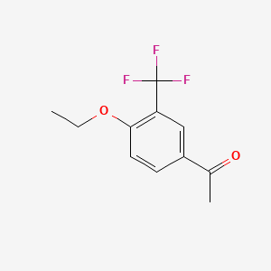 molecular formula C11H11F3O2 B1398592 4'-Ethoxy-3'-(trifluoromethyl)acetophenone CAS No. 851263-13-3
