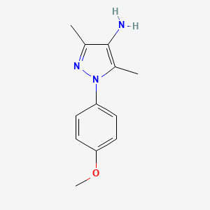 molecular formula C12H15N3O B13985929 1-(4-Methoxyphenyl)-3,5-dimethyl-1H-pyrazol-4-amine CAS No. 299164-04-8