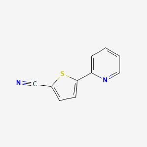 molecular formula C10H6N2S B1398596 5-(Pyridin-2-yl)thiophene-2-carbonitrile CAS No. 1208081-57-5