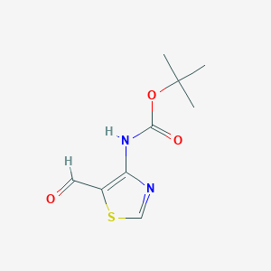 molecular formula C9H12N2O3S B13986005 tert-Butyl (5-formylthiazol-4-yl)carbamate 