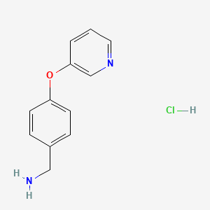 molecular formula C12H13ClN2O B13986042 (4-(Pyridin-3-yloxy)phenyl)methanamine hydrochloride 