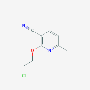 molecular formula C10H11ClN2O B1398606 2-(2-Chloroethoxy)-4,6-dimethylnicotinonitrile CAS No. 1053658-92-6