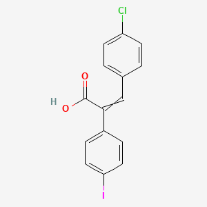 molecular formula C15H10ClIO2 B1398607 (2Z)-3-(4-Chlorophenyl)-2-(4-iodophenyl)-acrylic acid CAS No. 3163-82-4