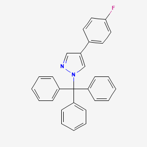 molecular formula C28H21FN2 B1398608 4-(4-Fluoro-phenyl)-1-trityl-1H-pyrazole CAS No. 936359-90-9
