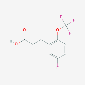 molecular formula C10H8F4O3 B1398610 3-[5-氟-2-(三氟甲氧基)苯基]丙酸 CAS No. 1092460-96-2