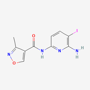 molecular formula C10H9IN4O2 B13986111 n-(6-Amino-5-iodopyridin-2-yl)-3-methylisoxazole-4-carboxamide 
