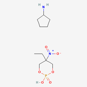 molecular formula C10H21N2O6P B13986134 cyclopentanamine;5-ethyl-2-hydroxy-5-nitro-1,3,2λ5-dioxaphosphinane 2-oxide CAS No. 20133-67-9