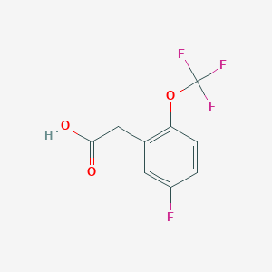 molecular formula C9H6F4O3 B1398614 5-Fluoro-2-(trifluoromethoxy)phenylacetic acid CAS No. 1092460-92-8