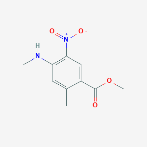 molecular formula C10H12N2O4 B13986144 Methyl 2-methyl-4-(methylamino)-5-nitrobenzoate 
