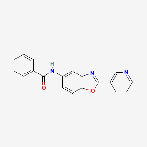 molecular formula C19H13N3O2 B13986155 N-[2-(pyridin-3-yl)-1,3-benzoxazol-5-yl]benzamide 