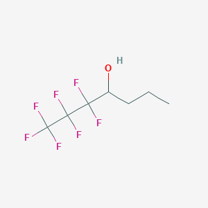 molecular formula C7H9F7O B13986160 1,1,1,2,2,3,3-Heptafluoroheptan-4-ol CAS No. 425-21-8