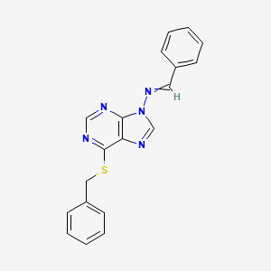molecular formula C19H15N5S B13986177 N-(6-benzylsulfanylpurin-9-yl)-1-phenylmethanimine CAS No. 37154-79-3