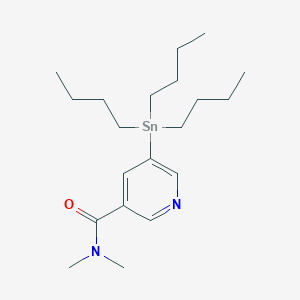 molecular formula C20H36N2OSn B13986180 N,N-dimethyl-5-tributylstannylpyridine-3-carboxamide 