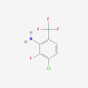 molecular formula C7H4ClF4N B1398621 3-Chloro-2-fluoro-6-(trifluoromethyl)aniline CAS No. 1092461-38-5