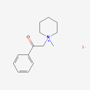 molecular formula C14H20INO B13986225 1-Methyl-1-(2-oxo-2-phenylethyl)piperidin-1-ium iodide CAS No. 40538-50-9