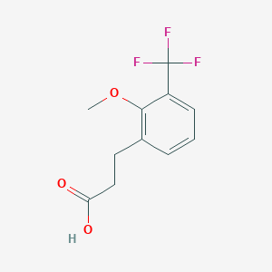 molecular formula C11H11F3O3 B1398623 3-[2-Methoxy-3-(trifluoromethyl)phenyl]propionic acid CAS No. 1092460-73-5
