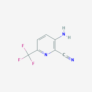 molecular formula C7H4F3N3 B1398625 3-Amino-6-(trifluoromethyl)picolinonitrile CAS No. 946594-89-4