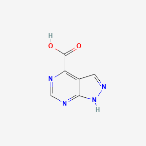 molecular formula C6H4N4O2 B1398629 1H-吡唑并[3,4-D]嘧啶-4-羧酸 CAS No. 1095822-28-8