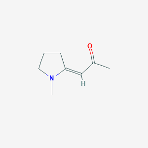 molecular formula C8H13NO B139863 (1E)-1-(1-Methylpyrrolidin-2-ylidene)propan-2-one CAS No. 126412-05-3