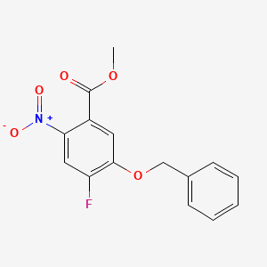 molecular formula C15H12FNO5 B13986307 Methyl 5-(benzyloxy)-4-fluoro-2-nitrobenzoate 