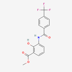2-Hydroxy-3-(4-trifluoromethylbenzoylamino)-benzoic acid methyl ester