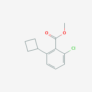 molecular formula C12H13ClO2 B13986368 Methyl 2-chloro-6-cyclobutylbenzoate 
