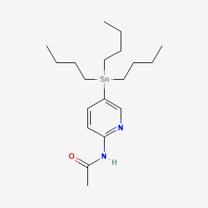 molecular formula C19H34N2OSn B13986382 N-(5-tributylstannylpyridin-2-yl)acetamide 