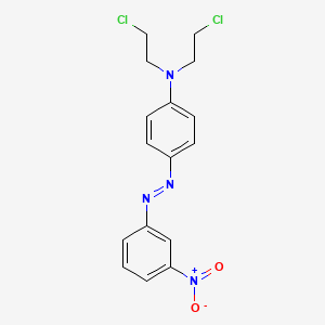 molecular formula C16H16Cl2N4O2 B13986401 N,N-bis(2-chloroethyl)-4-[(3-nitrophenyl)diazenyl]aniline CAS No. 66710-75-6