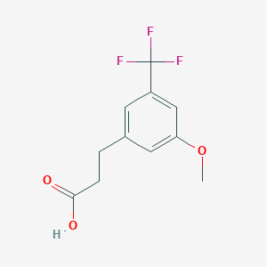 molecular formula C11H11F3O3 B1398642 3-[3-Methoxy-5-(trifluoromethyl)phenyl]propionic acid CAS No. 881190-34-7