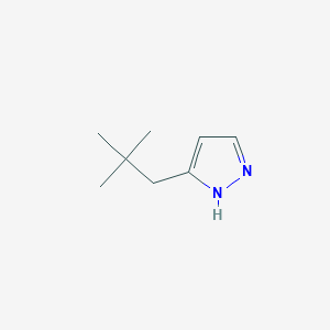 molecular formula C8H14N2 B13986453 5-(2,2-dimethylpropyl)-1H-pyrazole CAS No. 29075-47-6