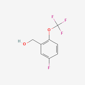 molecular formula C8H6F4O2 B1398650 5-Fluoro-2-(trifluoromethoxy)benzyl alcohol CAS No. 1092460-86-0
