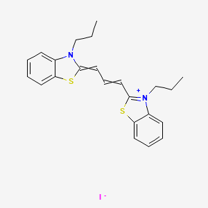 molecular formula C23H25IN2S2 B1398652 3-propyl-2-((1E,3Z)-3-(3-propylbenzo[d]thiazol-2(3H)-ylidene)prop-1-en-1-yl)benzo[d]thiazol-3-ium iodide CAS No. 53336-12-2