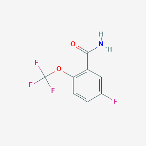 molecular formula C8H5F4NO2 B1398654 5-Fluoro-2-(trifluoromethoxy)benzamide CAS No. 1092460-85-9