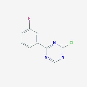 molecular formula C9H5ClFN3 B1398655 2-氯-4-(3-氟苯基)-1,3,5-三嗪 CAS No. 1053658-51-7