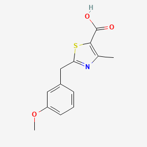 molecular formula C13H13NO3S B1398656 2-(3-Methoxybenzyl)-4-methylthiazole-5-carboxylic acid CAS No. 1053656-78-2